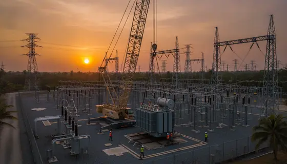 Izaje de transformador en instalación eléctrica