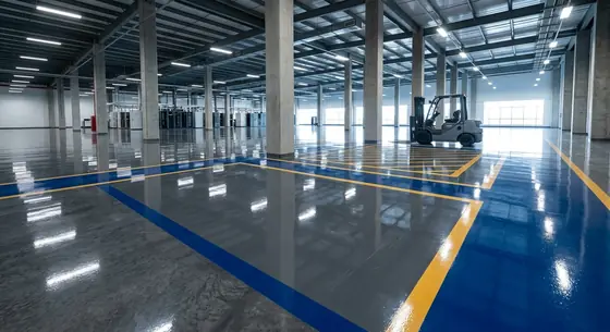 Piso epóxico terminado en estacionamiento