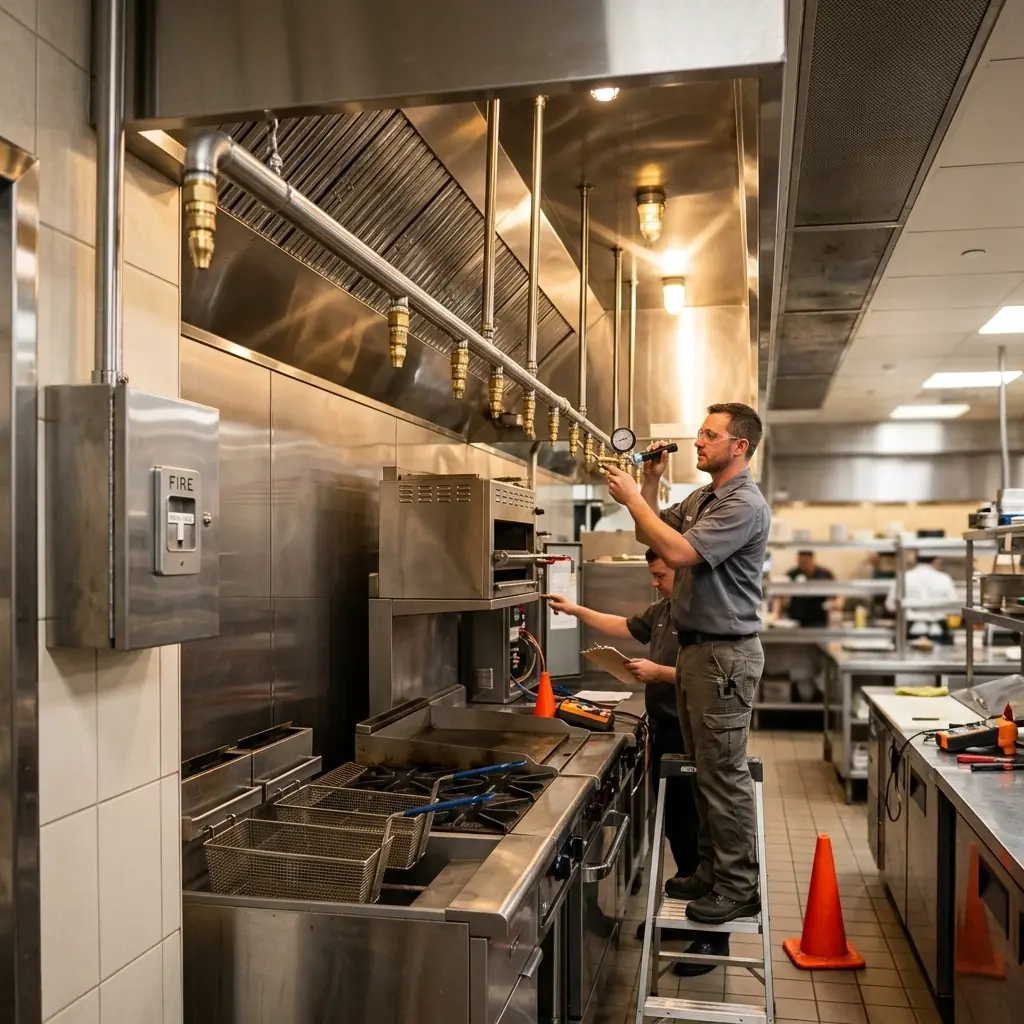 Mantenimiento de sistema de supresión en cocina
