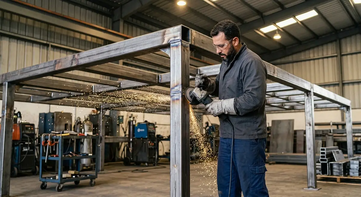 Esmerilado de estructura metálica – sector industrial
