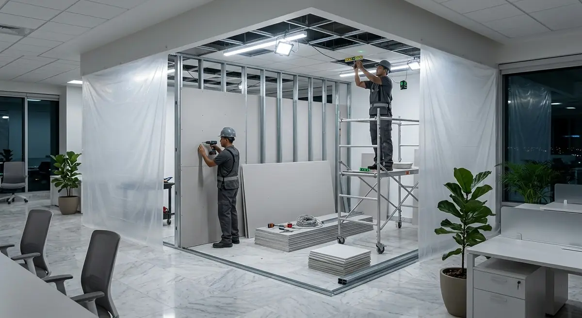 Espacio interior diseñado y construido