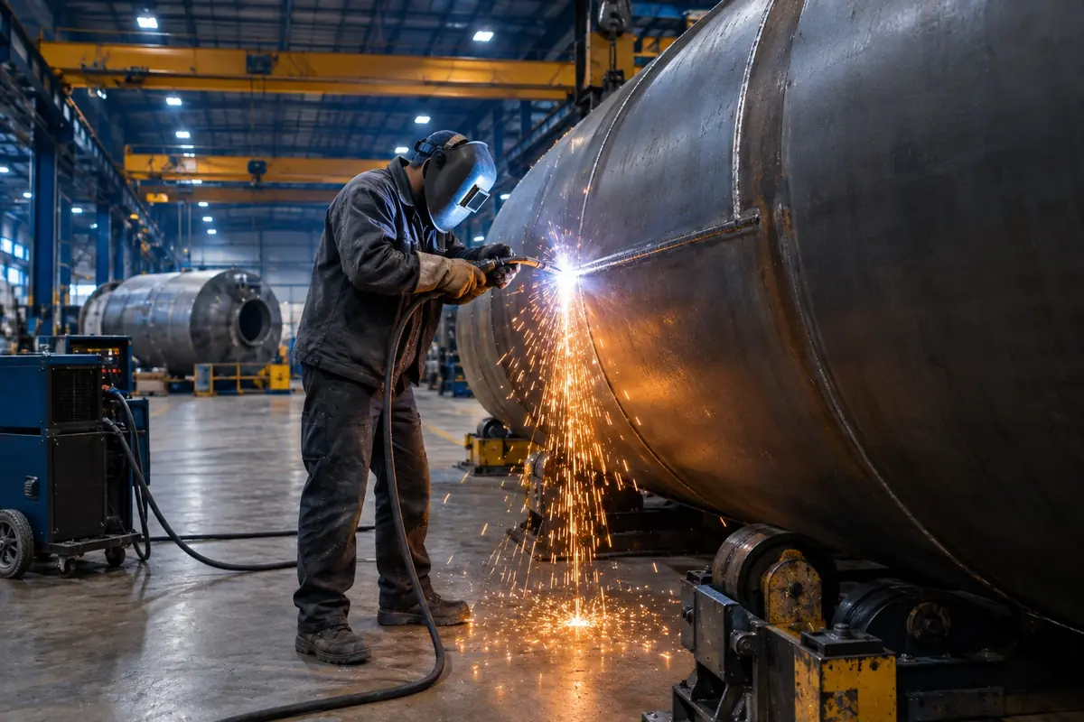 Fabricación de tanque para planta de proceso
